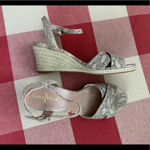 Cole Haan Snake Skin Wedges - Picture 1 of 5